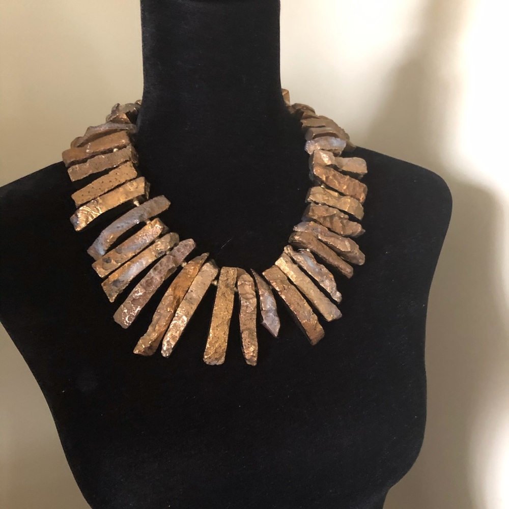 Bronze Stone Necklace